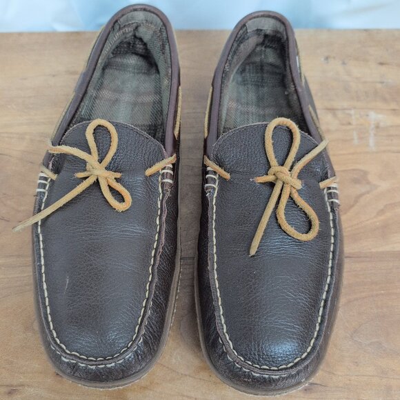 Men's LL Bean Flannel Lined handsewn Slippers Size 13 - Picture 6 of 7